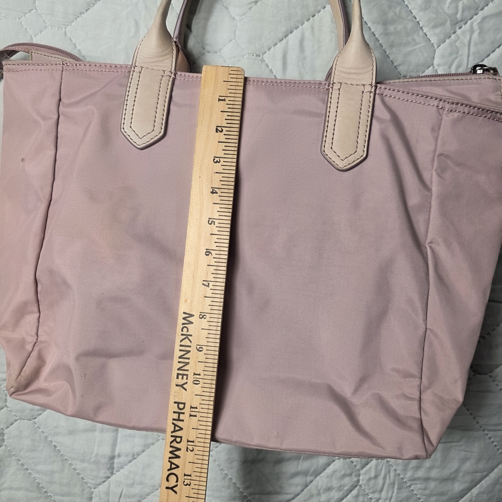 Frye Blush Pink Nylon Tote with Light Leather Handles - Picture 5 of 13